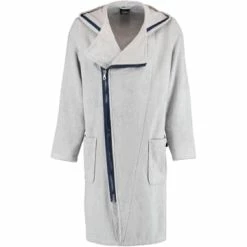 Aktion 💯 Cawö Bekleidung Cawö Bademäntel Kapuze New Zipper 6516 In Platin-navy - 705 Günstig Kaufen 👏