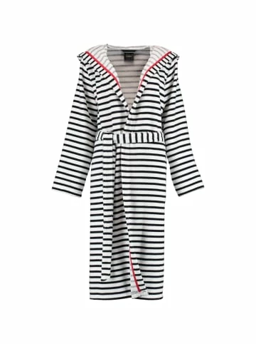 Großhandel 🛒 Cawö Wäsche Cawö Bademäntel Kapuze Streifen 1243 In Schwarz-weiß - 96 Günstig Kaufen 😉 – Bild 3