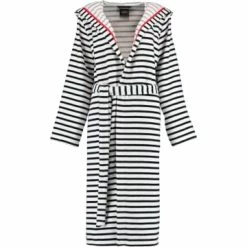 Großhandel 🛒 Cawö Wäsche Cawö Bademäntel Kapuze Streifen 1243 In Schwarz-weiß - 96 Günstig Kaufen 😉