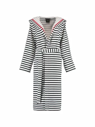 Großhandel 🛒 Cawö Wäsche Cawö Bademäntel Kapuze Streifen 1243 In Schwarz-weiß - 96 Günstig Kaufen 😉