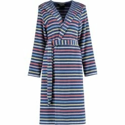 Schlussverkauf 👍 Cawö Wäsche Cawö Bademäntel Kapuze Streifen 3344 In Blau-multicolor - 12 Günstig Kaufen ✔️