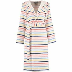 Billig 😍 Cawö Wäsche Cawö Bademäntel Kapuze Streifen 3344 In Weiß-multicolor - 62 Günstig Kaufen ⌛