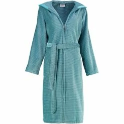 Am billigsten 💯 Cawö Wäsche Cawö Bademäntel Kapuze Two-Tone 6432 In Türkis - 47 Günstig Kaufen 👏