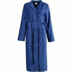 Angebote ✨ Cawö Wäsche Cawö Bademäntel Kelchkragen Geknöpft 2307 In Blau - 115 Günstig Kaufen ⭐