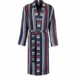 Brandneu 🌟 Cawö Bekleidung Cawö Bademäntel Kimono Streifen 1837 In Blau-graphit - 17 Günstig Kaufen 🎉