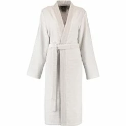 Bestpreis ✨ Cawö Wäsche Cawö Bademäntel Kimono Two-Tone 6431 In Platin - 76 Günstig Kaufen ✨