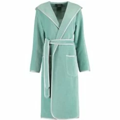 Bestes Angebot 🔔 Cawö Wäsche Cawö Bademäntel Kurzmantel Mit Kapuze 4319 In Seegrün - 481 Günstig Kaufen 👏