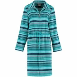 Aktion 👏 Cawö Wäsche Cawö Bademäntel Kurzmantel Mit Reißverschluss Reißverschluss 2216 In Aqua - 44 Günstig Kaufen ⌛