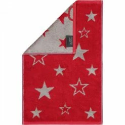 Neu 😍 Cawö Handtücher Cawö Handtücher 🎅 Christmas Edition Sterne In Bordeaux - 22 Günstig Kaufen 🎉