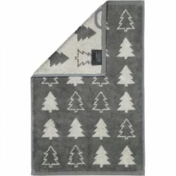 Bestpreis 👏 Cawö Handtücher Cawö Handtücher 🎄 Christmas Edition Tannenbäume In Schiefer - 77 Günstig Kaufen 🎁