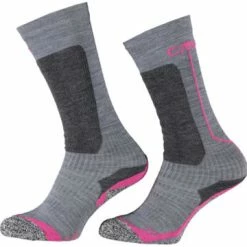 Auslauf ✔️ Sportwäsche CMP Ski-/ Snowboardsocken In Grau/ Pink Günstig Kaufen 😍