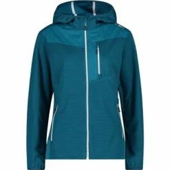 Schlussverkauf 👏 Jacken & Mäntel Cmp Softshelljacke CMP Jacket Fix Hood In Türkis Günstig Kaufen 🎉