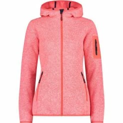 Coupon 👏 Fleecejacken & -pullover Cmp Strickfleece In Red Fluo-bianco Günstig Kaufen ⭐
